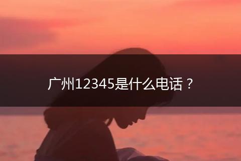 广州12345是什么电话？