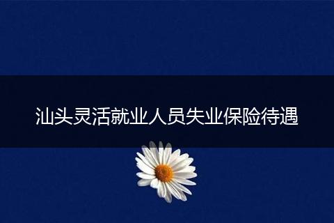 汕头灵活就业人员失业保险待遇