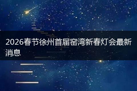 2026春节徐州首届窑湾新春灯会最新消息