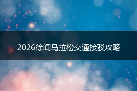 2026徐闻马拉松交通接驳攻略