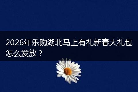 2026年乐购湖北马上有礼新春大礼包怎么发放？