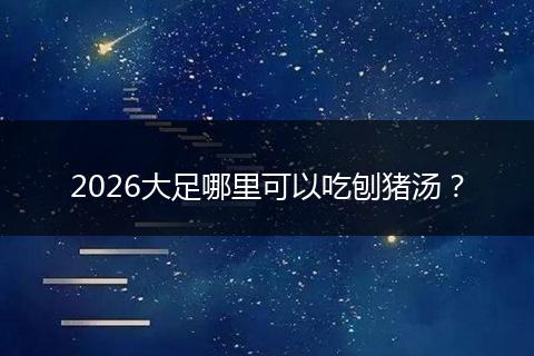 2026大足哪里可以吃刨猪汤？