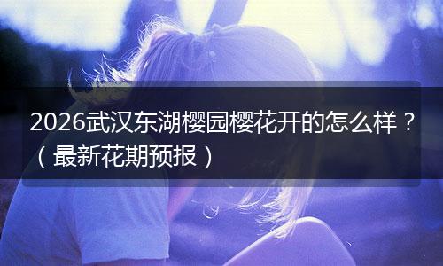 2026武汉东湖樱园樱花开的怎么样？（最新花期预报）