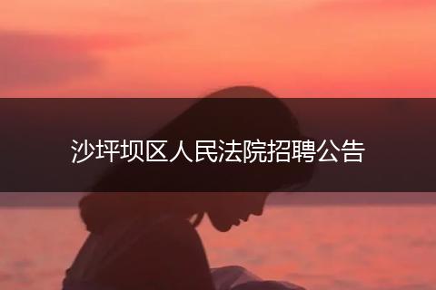 沙坪坝区人民法院招聘公告