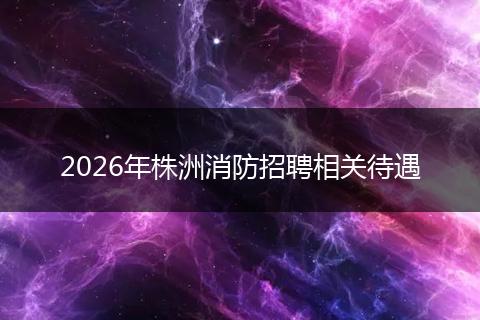 2026年株洲消防招聘相关待遇
