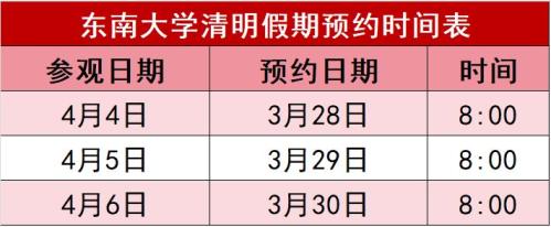 2026东南大学清明假期开放参观活动攻略（时间+开放校区+预约入口）