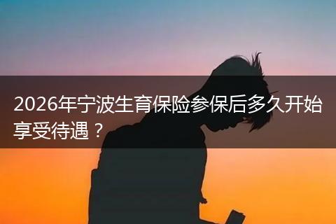2026年宁波生育保险参保后多久开始享受待遇？