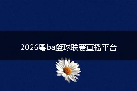 2026粤ba篮球联赛直播平台