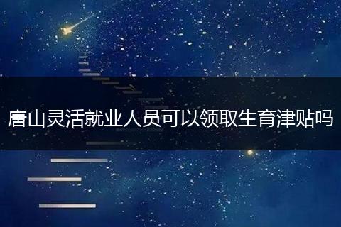 唐山灵活就业人员可以领取生育津贴吗