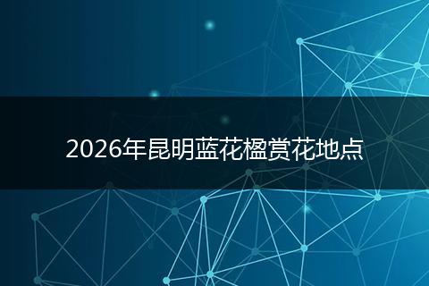 2026年昆明蓝花楹赏花地点