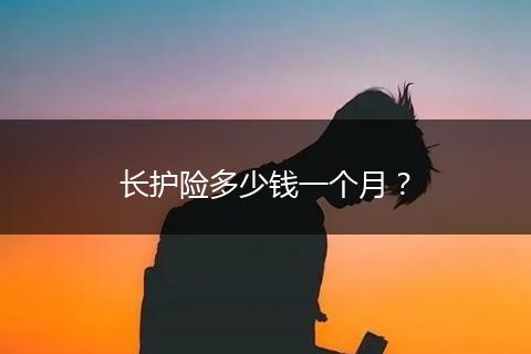 长护险多少钱一个月？