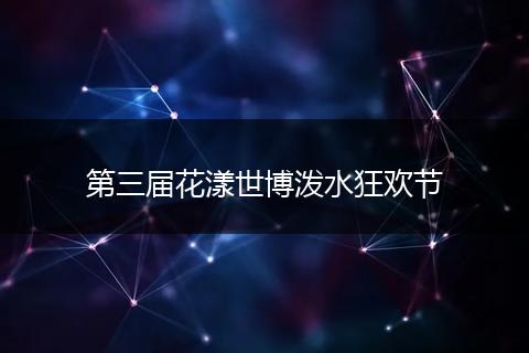 第三届花漾世博泼水狂欢节