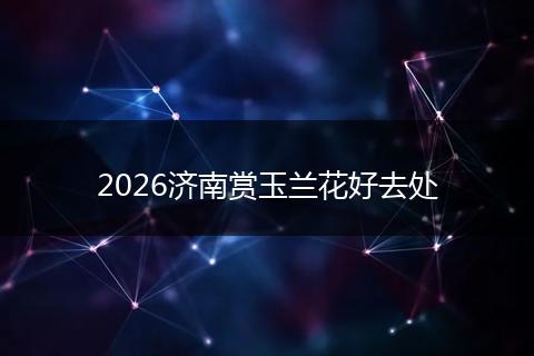2026济南赏玉兰花好去处