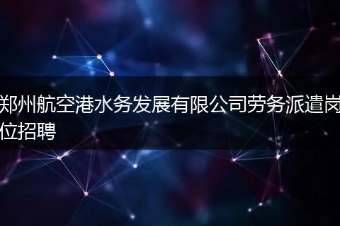 郑州航空港水务发展有限公司劳务派遣岗位招聘