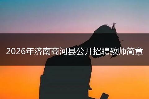 2026年济南商河县公开招聘教师简章