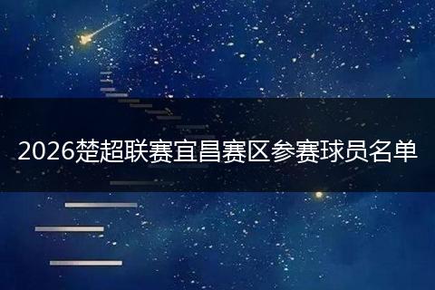 2026楚超联赛宜昌赛区参赛球员名单
