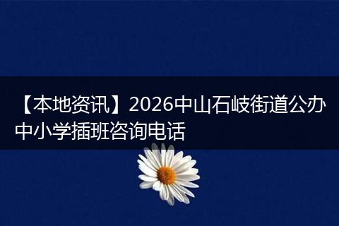 【本地资讯】2026中山石岐街道公办中小学插班咨询电话